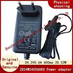 Original cordon vacuum cleaner 34.2V600ma power adapter ZD24W342060EU sweeper charger