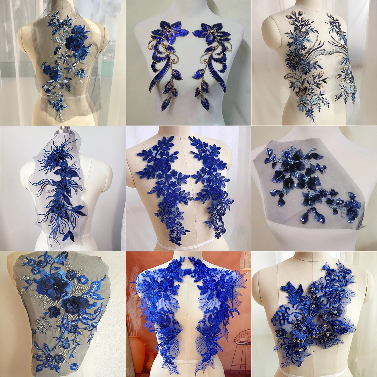 1 Stück weiße Perlen Spitze Blumen Patch für Hochzeitskleid Dekor Zubehör Diy Handwerk