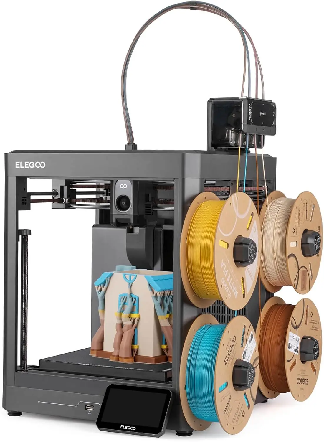 ELEGOO Centauri 2 Combo 3D Printer Beginner-Friendly Multicolor High Speed 500mm/s Printing Multi-Color 3D Printer