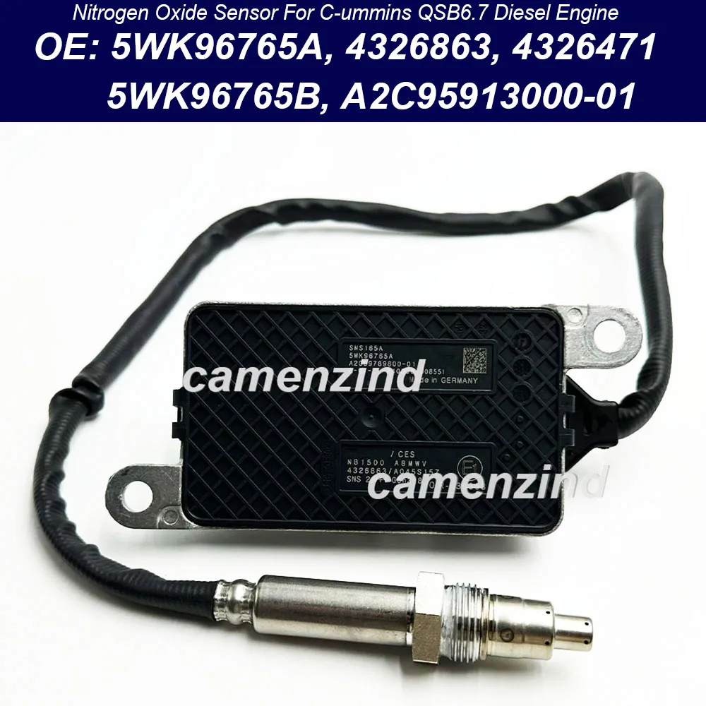 

5WK96765A 4326863 4326471 Truck Nitrogen Oxygen NOX Sensor for C-ummins QSB6.7 Diesel Engine 5WK96765B A2C95913000-01