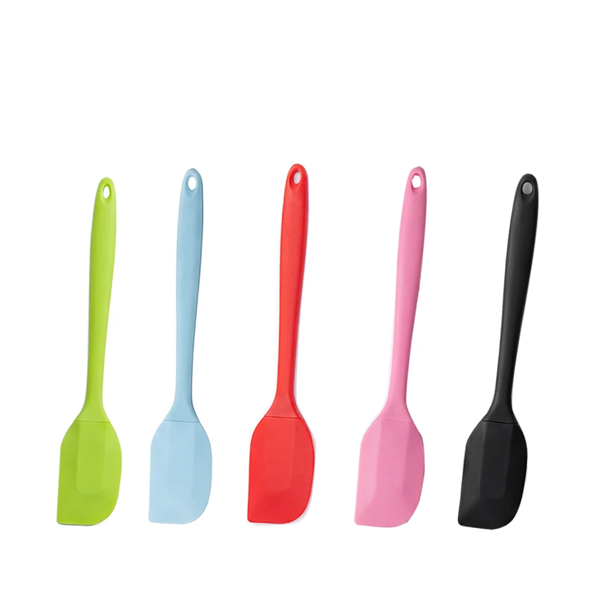 1PC Heat Resistant Silicone Spooncolor Silicone Scraper Cake Cream Spatula Knife Kitchen Baking Tool Separate plastic handle