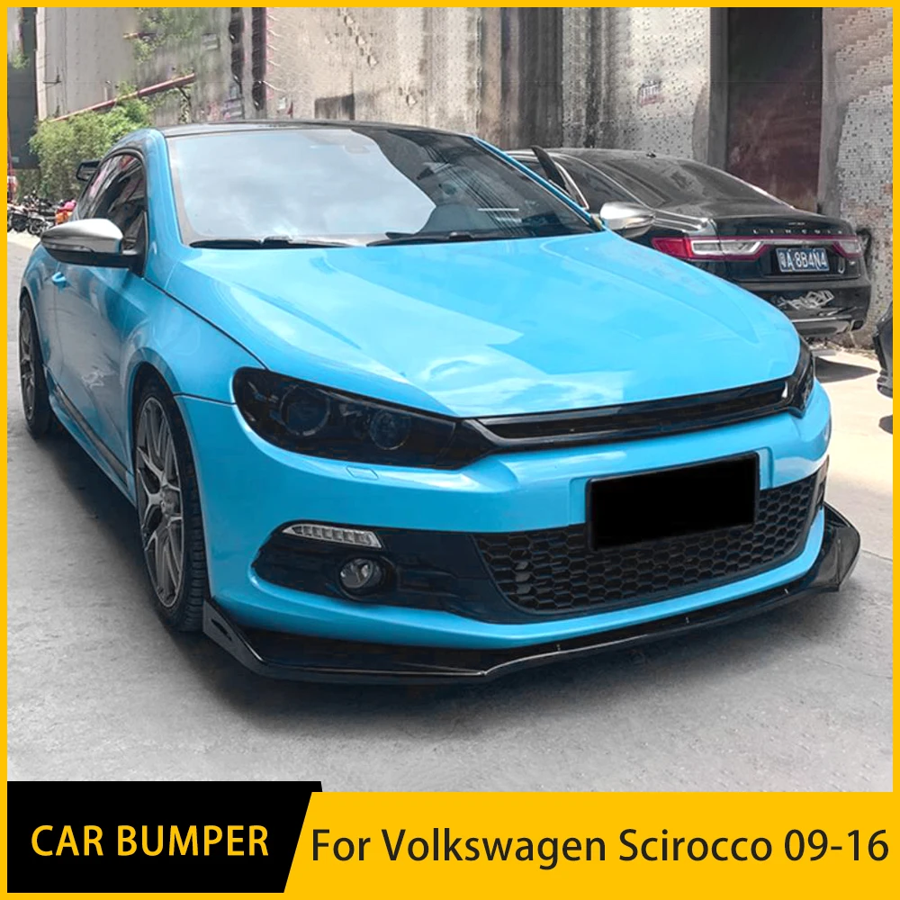 

For Volkswagen Scirocco Front Bumper Lip Split Spoiler Diffuser Deflector 2009-2016 High Quality Sports Modification Accessory