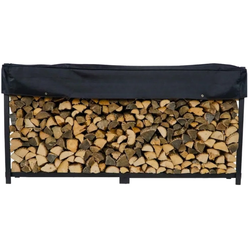 10-foot black wood frame with optional flavored cover black texture powder coated steel outdoor cover