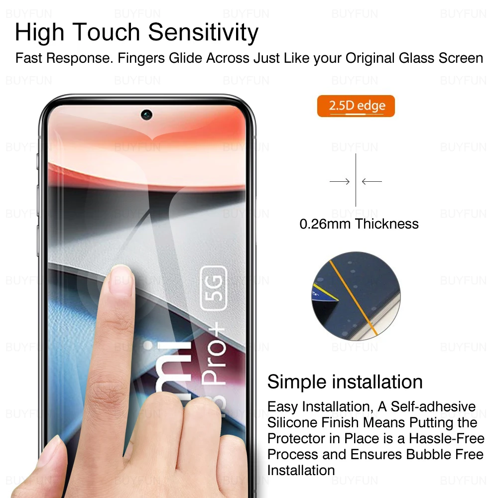 8In1ป้องกันหน้าจอกล้องสำหรับ Xiaomi redmi Note 13 Pro 5G ขอบสีดำกระจกนิรภัยบนสำหรับ Xiaomi redmi Note 13 4G Note13 Pro