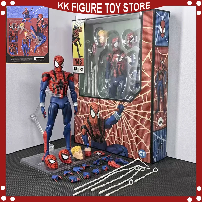

CT Toys Spiderman Mafex 143 Figure Ben Reilly Comic Ver Action Figure Ultimate Spider-Man Across the Spider-Verse Toy gifts