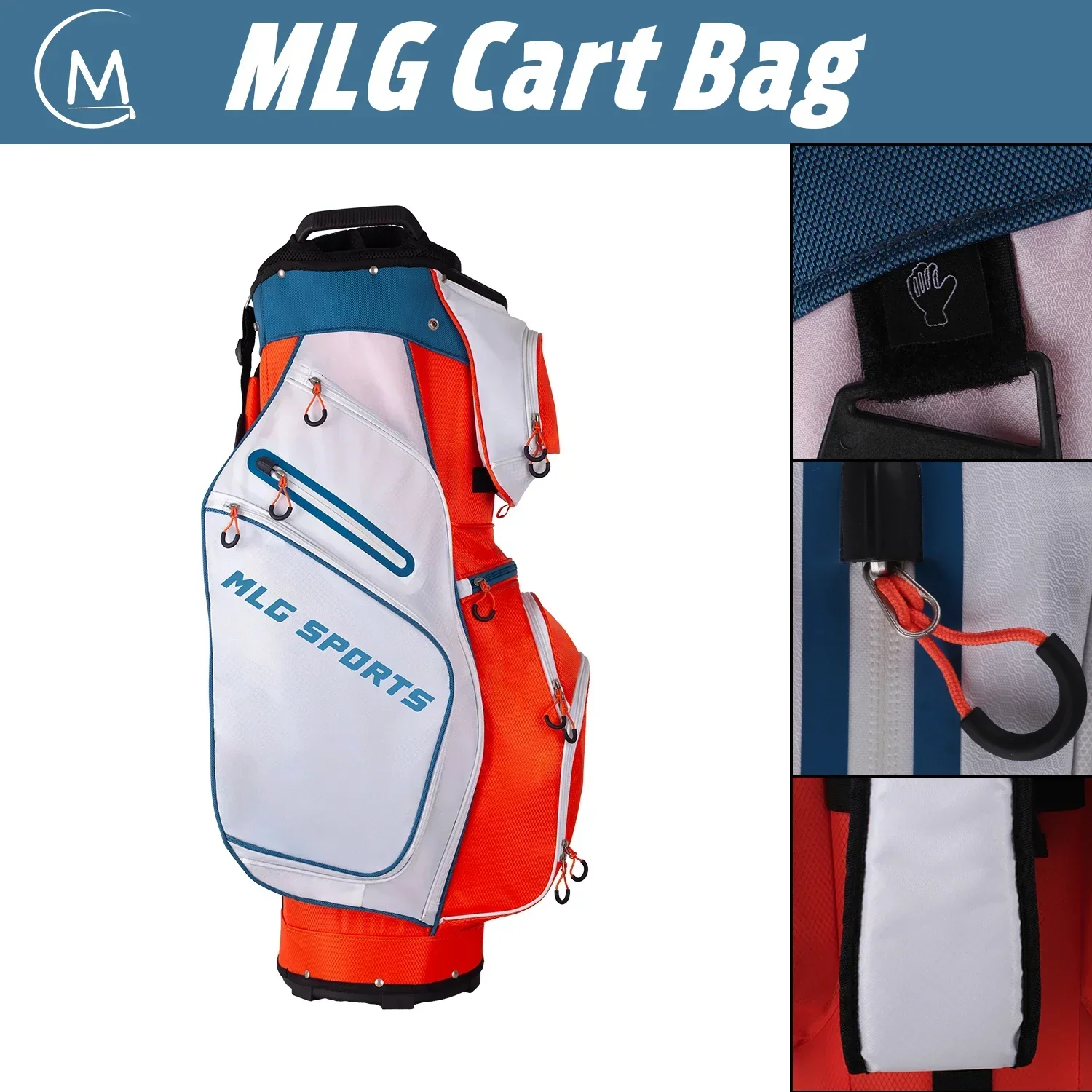 Hight Quality Nylon Bag Unisex Golf Custom Logo Lightweight 14 Dividers Golf Cart Bag