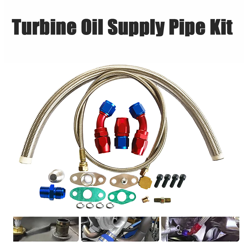 Turbine Oil Supply Pipe Kit Suitable For T3T3T04ET61T601T70 Turbocharger Accessory Kit