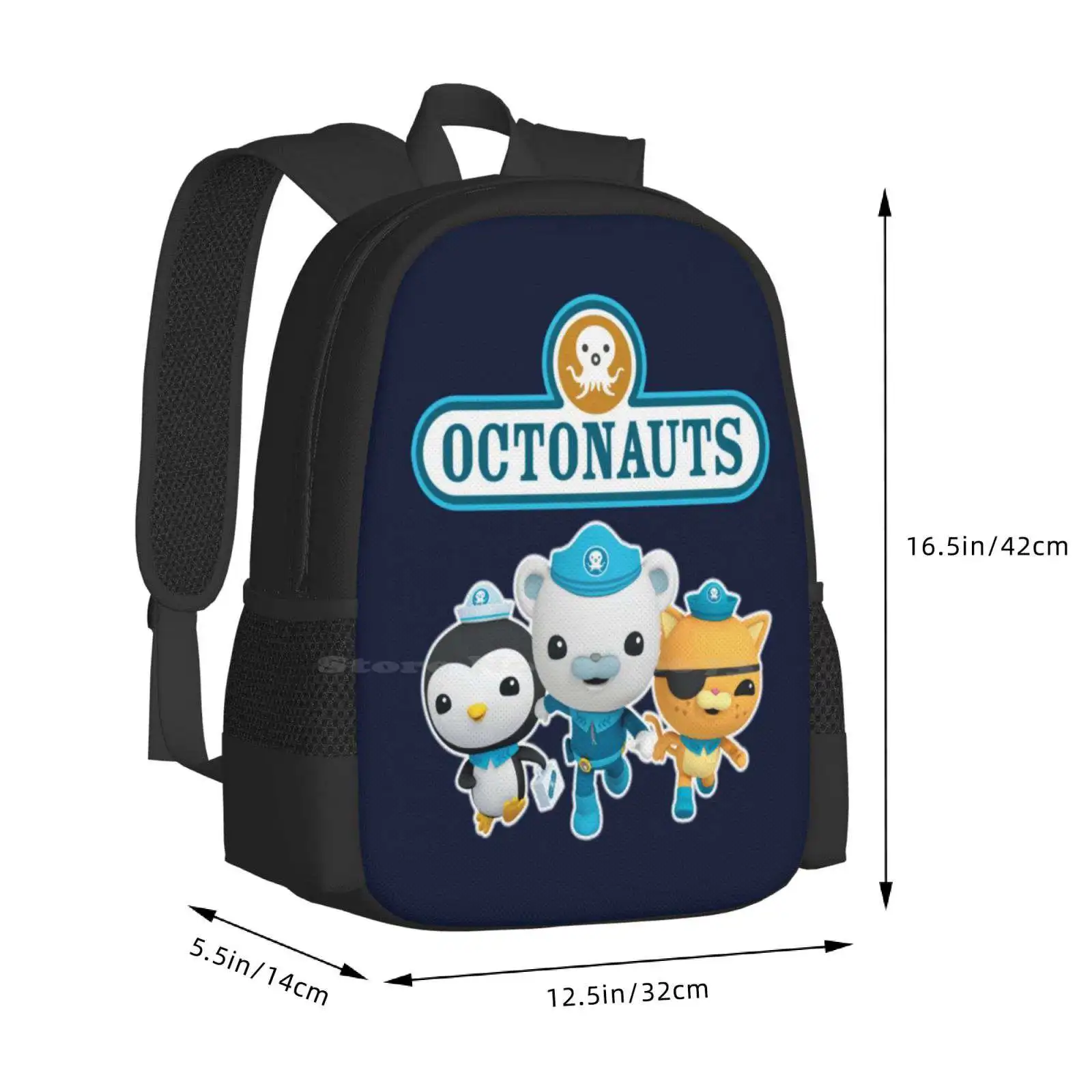 Cute Octonauts Fashion Pattern Design Travel Laptop School zaino Bag Octonauts Logo ottonautights Captain Barnacles Pirate Cat