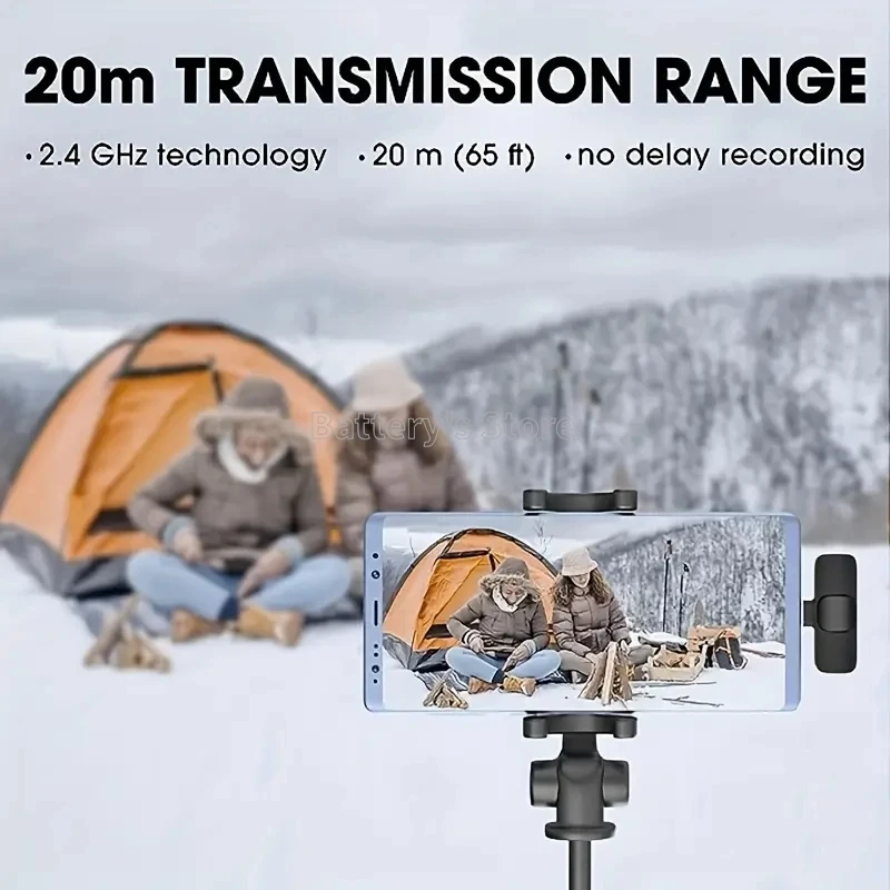 Original k9 Lavalier Wireless Microphone Lapel Mobile Phone Professional Audio Video Recording Live Mic For iPhone Type C 3.5mm