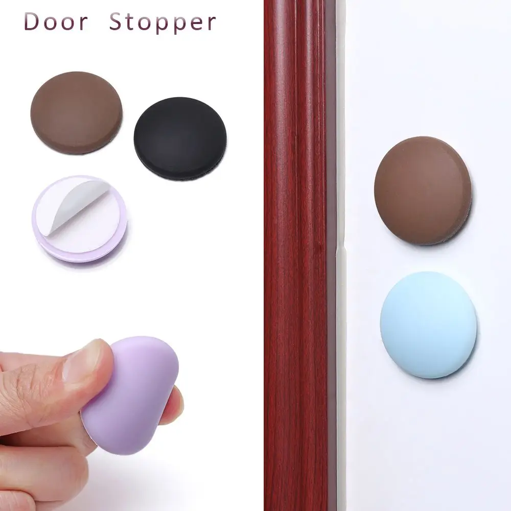 Door Handle Stopper Wall Protector Self Adhesive Rubber Doorknob Crash Pad Anti-slip Sticker Bumper Buffer Home Hardware