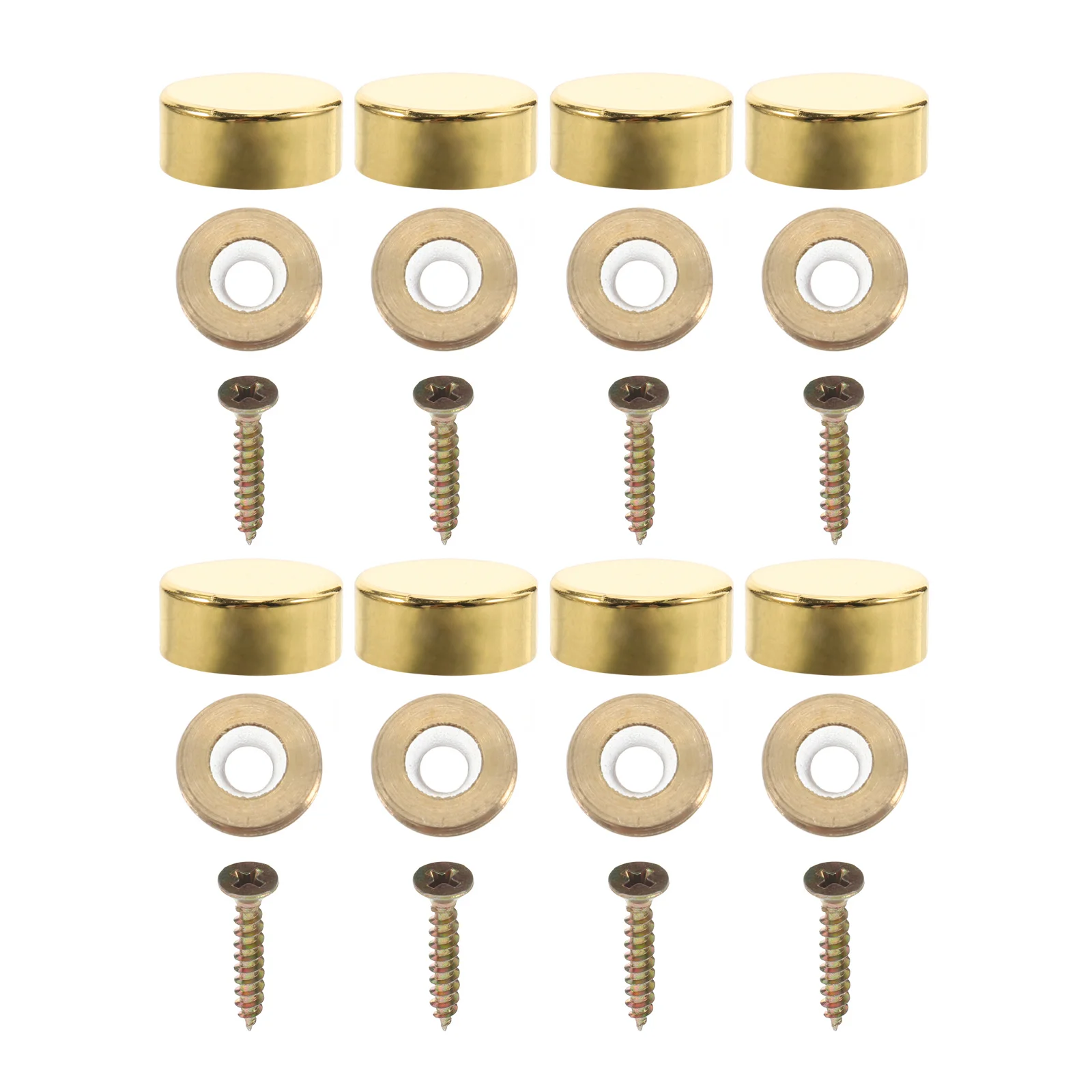 

16 pcs Metal Mirror Decorative Flat Cover Nails Glass Signs Advertising Hardware Wall Office Decor Decorative Screws