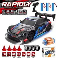 RC Drift Car 4WD Control remoto vehículo de carreras de alta velocidad con luces LED 2,4 GHz Radio 4x4 camión todoterreno de juguete para niños