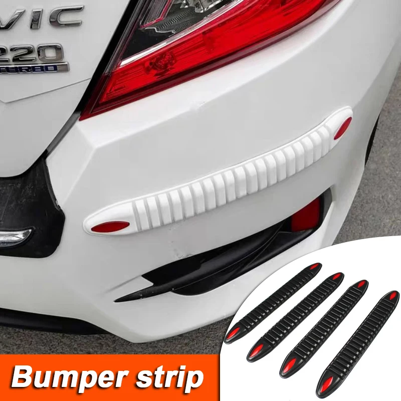 

Anti-collision 4pcs PVC Car Bumper Protector Strip Guard Corner Protection Strips Scratch Protector Crash Blade Auto Accessories