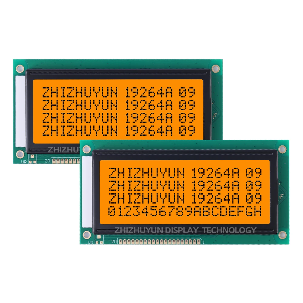 Imagem -04 - Módulo de Tela de Exibição Lcd Caracteres Esmeralda Verde Luz Negra Display de Texto 3.3v Controlador 192x64 Sbn0064g 19264a Atacado