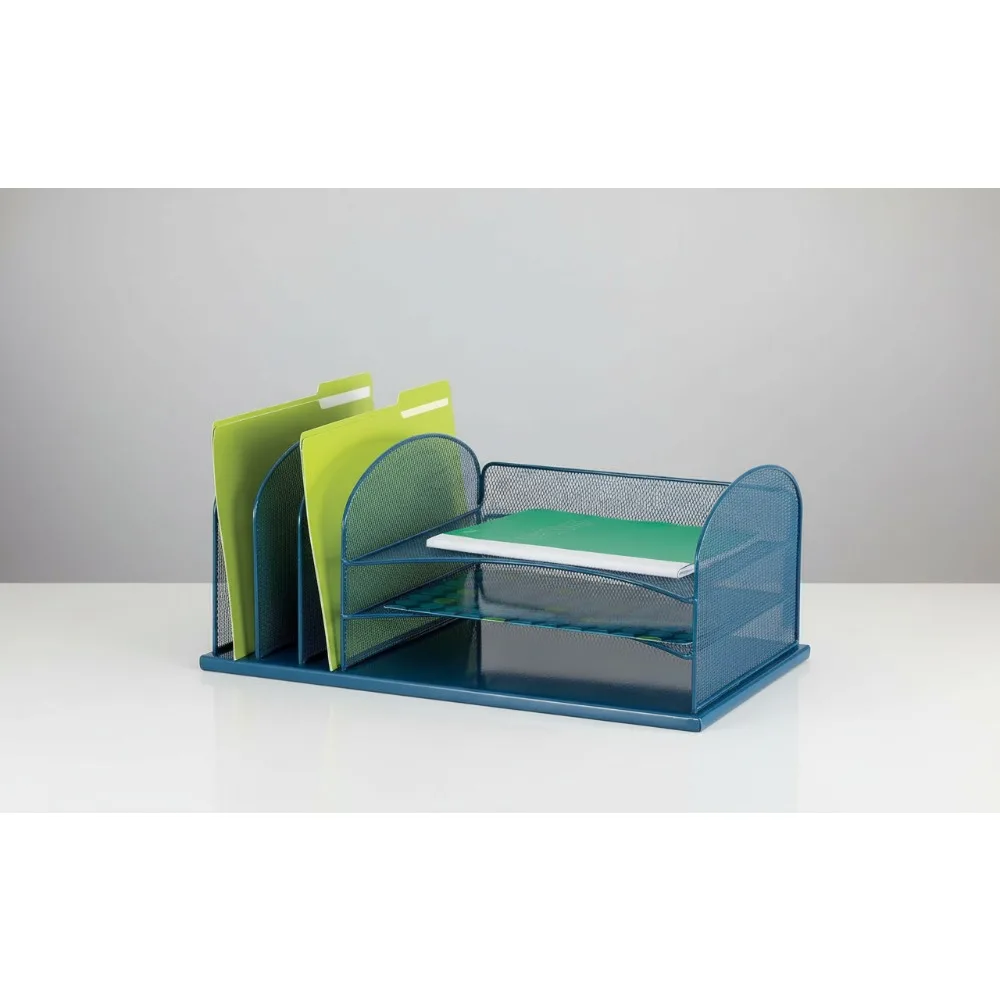 

3-х уровневый сетчатый настольный органайзер | Прочная стальная конструкция | Раствор для хранения в классе домашнего офиса | 19,5 дюйма Ш x 11,5 дюйма Г x 8,25 дюйма В