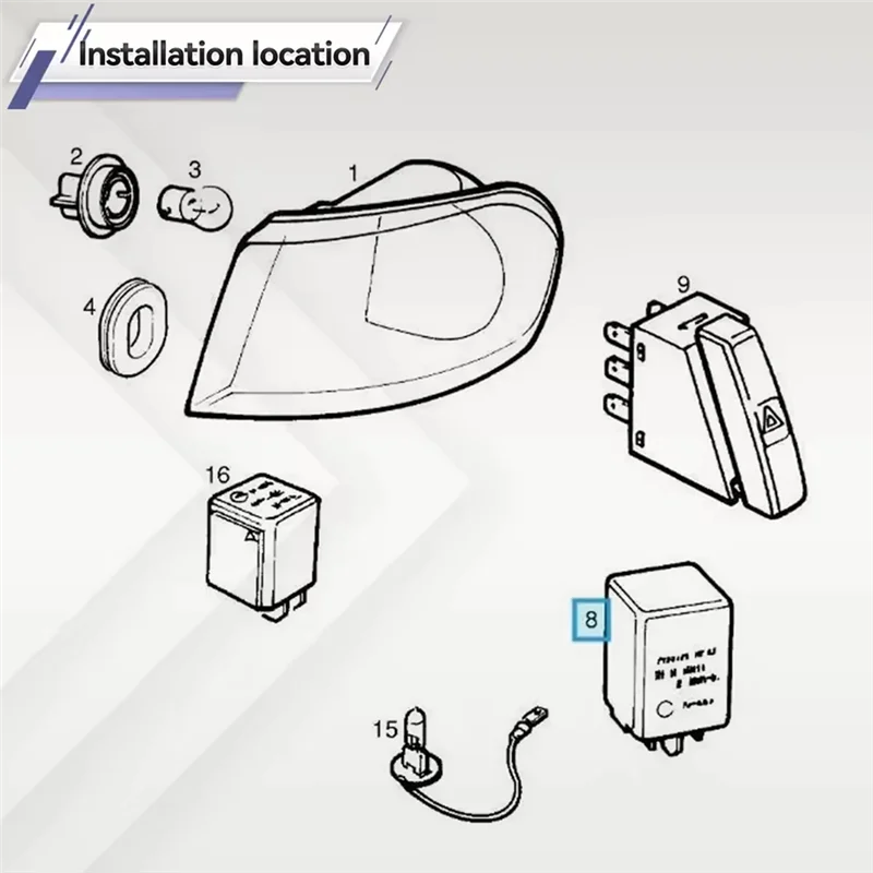 ABQB-Индикатор мигалки, аварийное реле, 12 В, 6-контактное для Vauxhall Opel Astra G Corsa C Meriva A Combo Vectra B 9134880 6238590