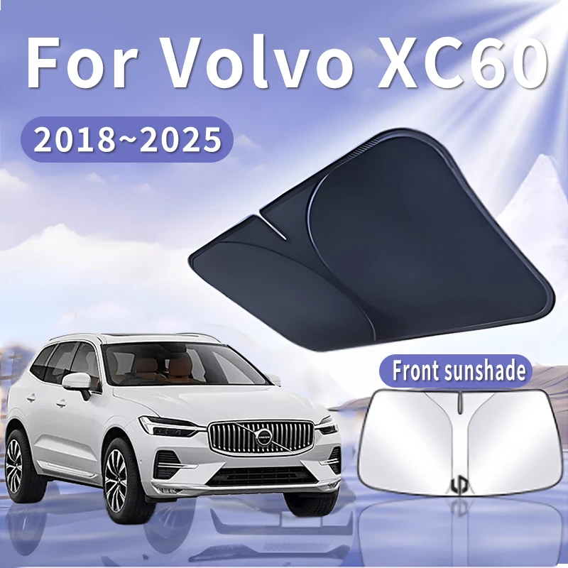 

Foldable Car Sun Visor For Volvo XC60 2018~2025 2020 Front Windshield Sunshade Heat Insulation Summer Cooling Auto Accessories