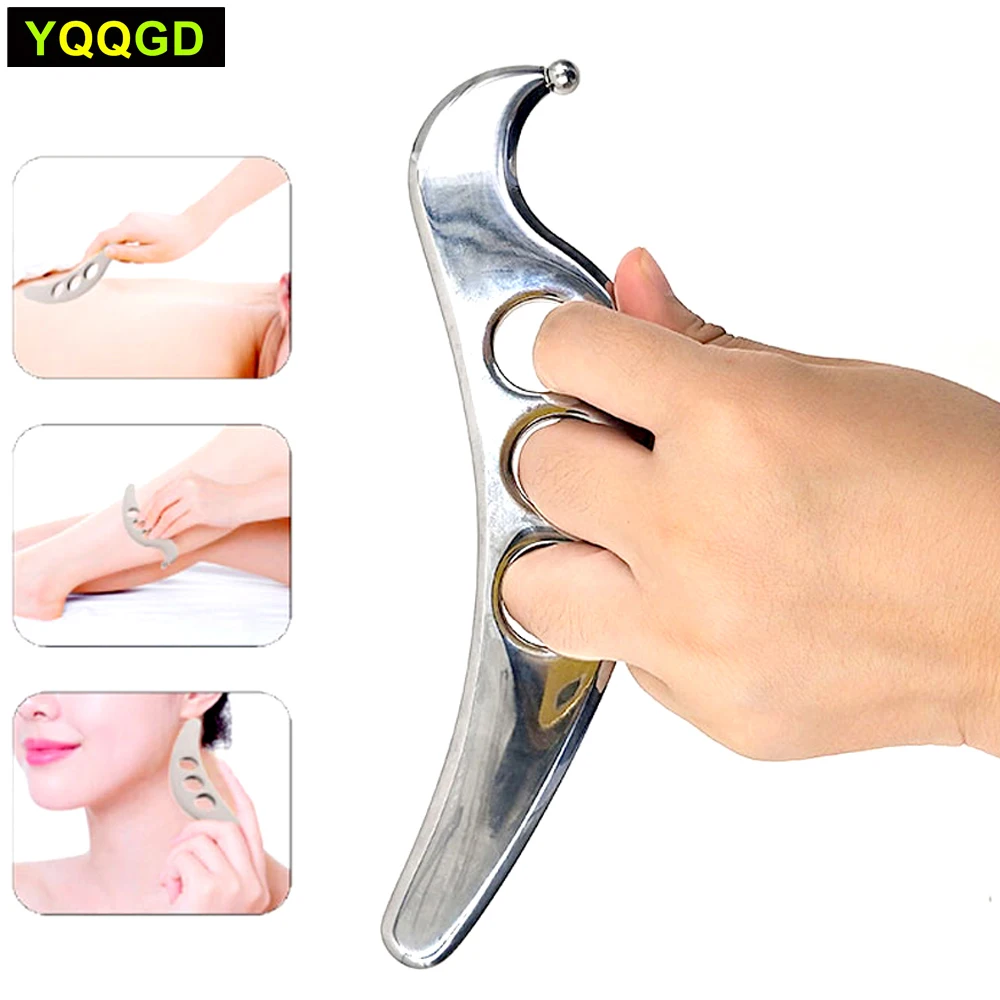 Gua Sha Tool Stainless Steel Manual Scraping Massage Tools Physical Therapy Pain Relief Myofascial Release Tissue Mobilization