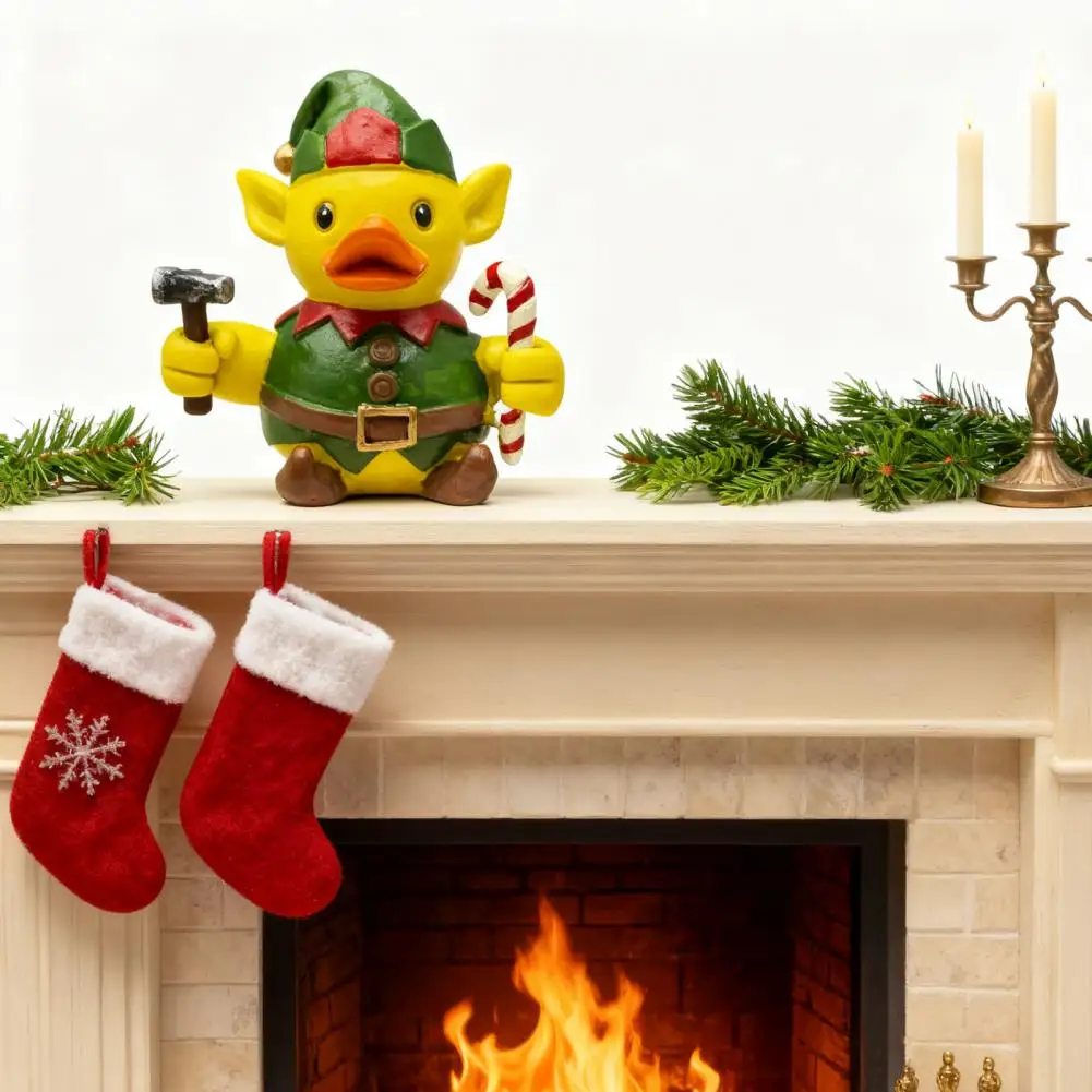 Christmas Duck Ornaments Christmas Home Decor Ducks Festive Resin Christmas Ornaments Santa Claus Deer Snowman Duck for Tree