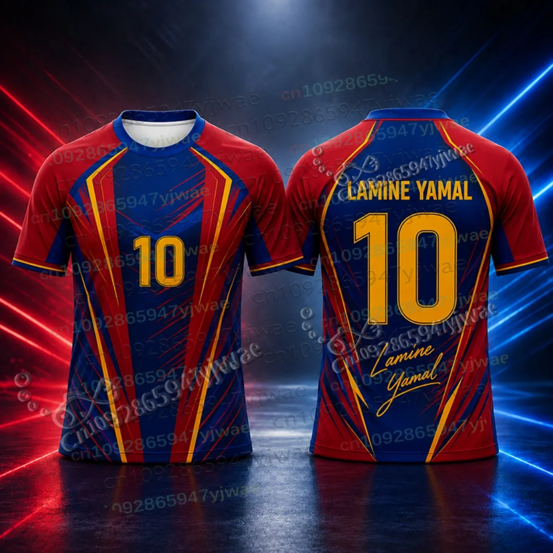 Rushready Style Yamal No.10 Commemorative Football Jersey Summer TShirt Special Edition Fans Soccer Jersey Unisex Beach Tshirt