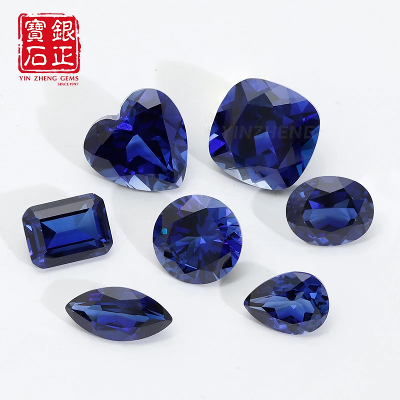 YinZheng Flame Melted Royal Blue Sapphire Round Cut Can Be Provide GRC Or AGL Certifacate For Jewelry Making Cultivate Sapphire - Image 6