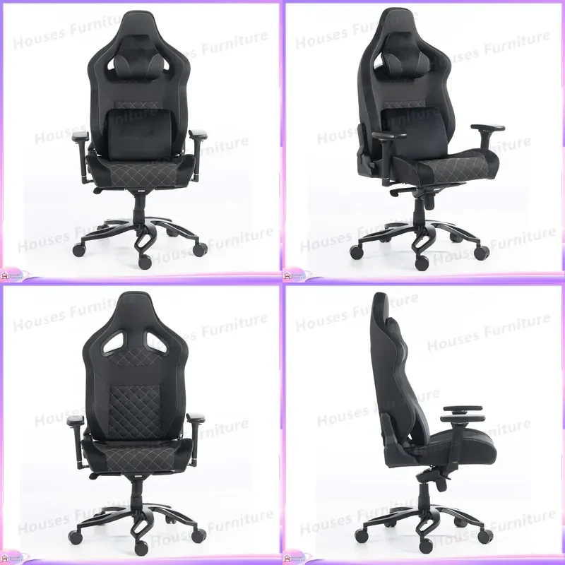 Ergonomic Gaming Chair High Density Foam 360 Swivel Reclining Racing Computer Desk Seat Aluminum Base Heavy Duty Office Gamer
