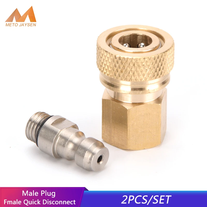 2pcs/set Quick Disconnects Connector 8mm M8x1 Thread M10x1 Quick Connect Couplings Air Refilling Fittings Socket Air Pumps Parts