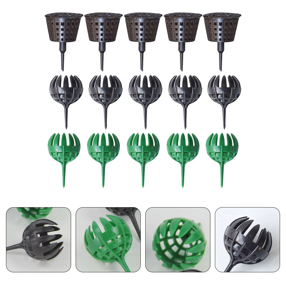 

15 Pcs Plastic Basket Gardening Accesorries Hydroponic Orchard Accessories Pots and Container Mesh Plant