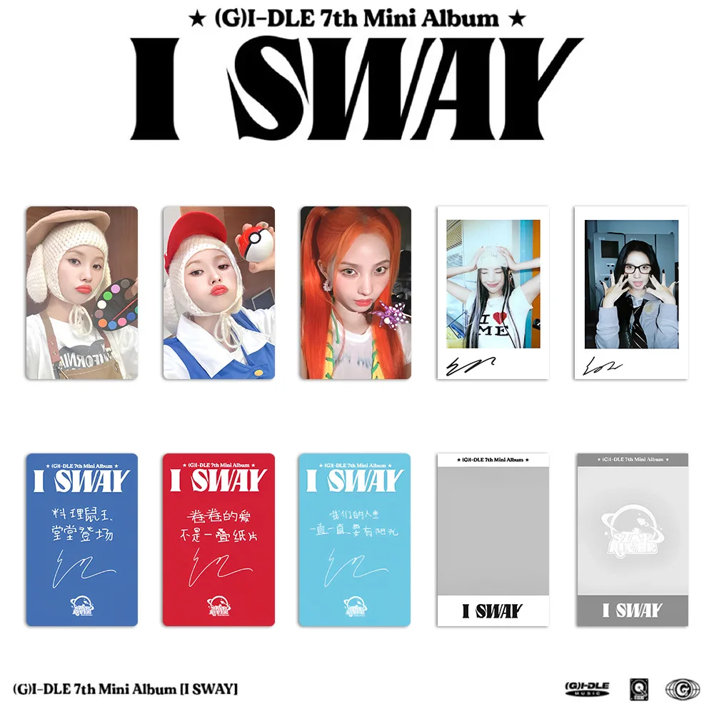 5Pcs/Set (G)I-DLE Lomo Cards Photocards New Album I SWAY GIDLE HD Print Photo Cards Minnie Yu Qi Jeon So Yeon Fans Gifts