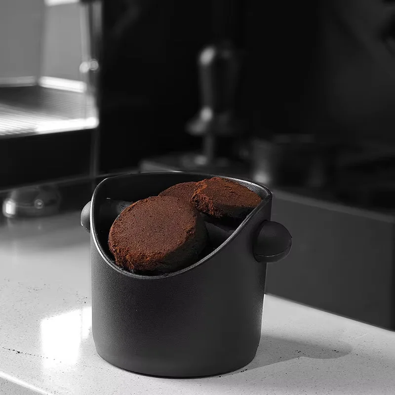 Shock-Absorbent Coffee Knock Box Anti-slip Espresso Dump Bin For Coffee Grounds With Removable Knock Bar Coffee Grind Waste Bin
