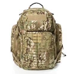 Akmax MIL-mochila mediana MOLLE de asalto táctico, paquete de 3 días para Camping, senderismo, Bug Out, Camuflaje Multicam