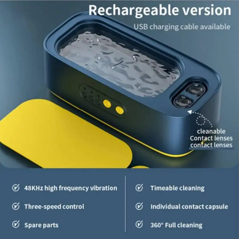 New High-Frequency Jewelry Cleaning Machine, Dual Slot Vibration, Adjustable, Perfect Gift for Holidays, Home Use