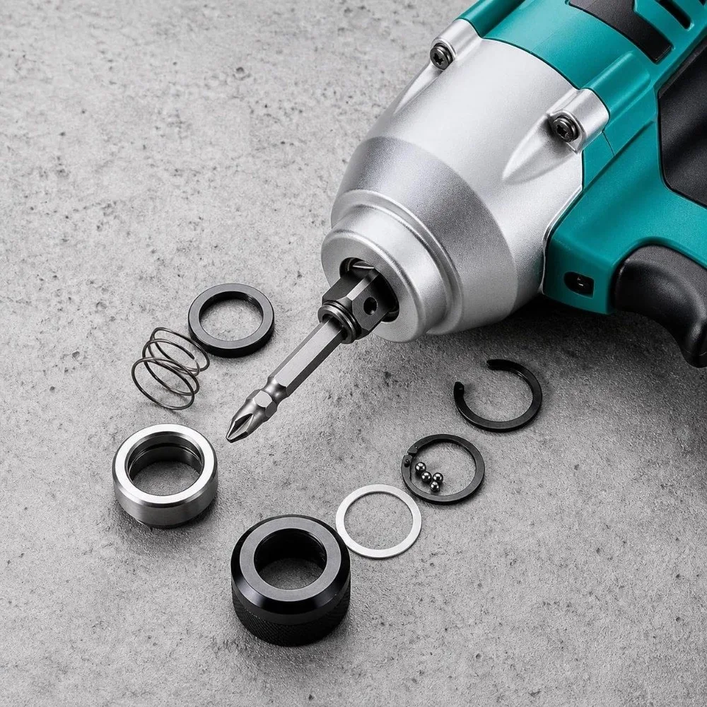 High Hardness Conversion Shaft Kit High Concentricity Metal Construction Hex Bit Interface Dual Use Anti Wobble