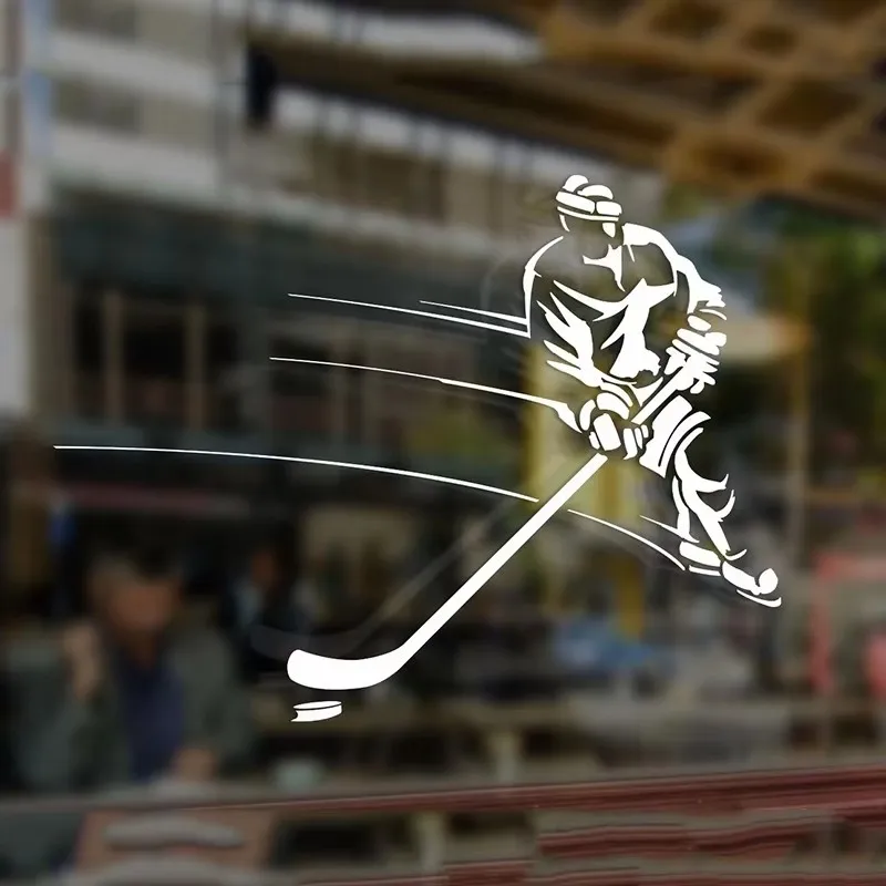 25x18cm ice hockey player styling design, car window bumper, laptop, motorcycle helmet decoration, vinyl car sticker