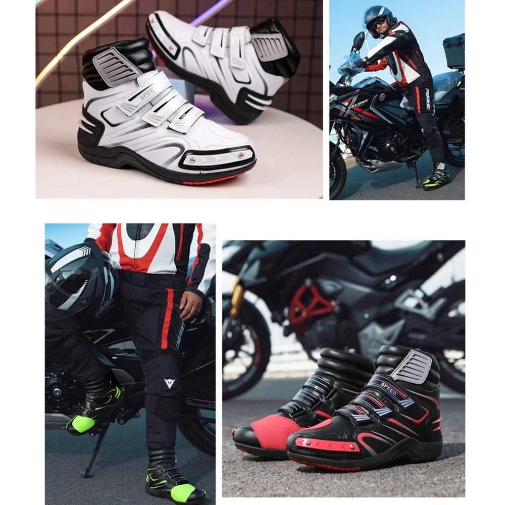 Motorcycle Riding Men Boots Cycling Shoes Outdoor Anti-collision Anti-wear Motorbike Equipment Crash Protect Wear-resistant