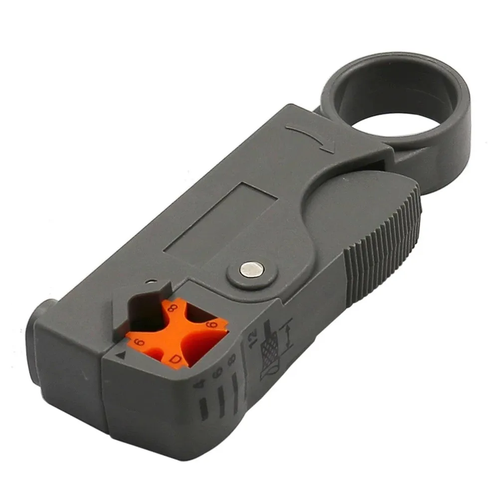 RG58 RG6 RG7 RG11 Cable Stripping Pliers with Three Interchangeable for blades and Simple Lock-and-Pull Outer Jacket Removal