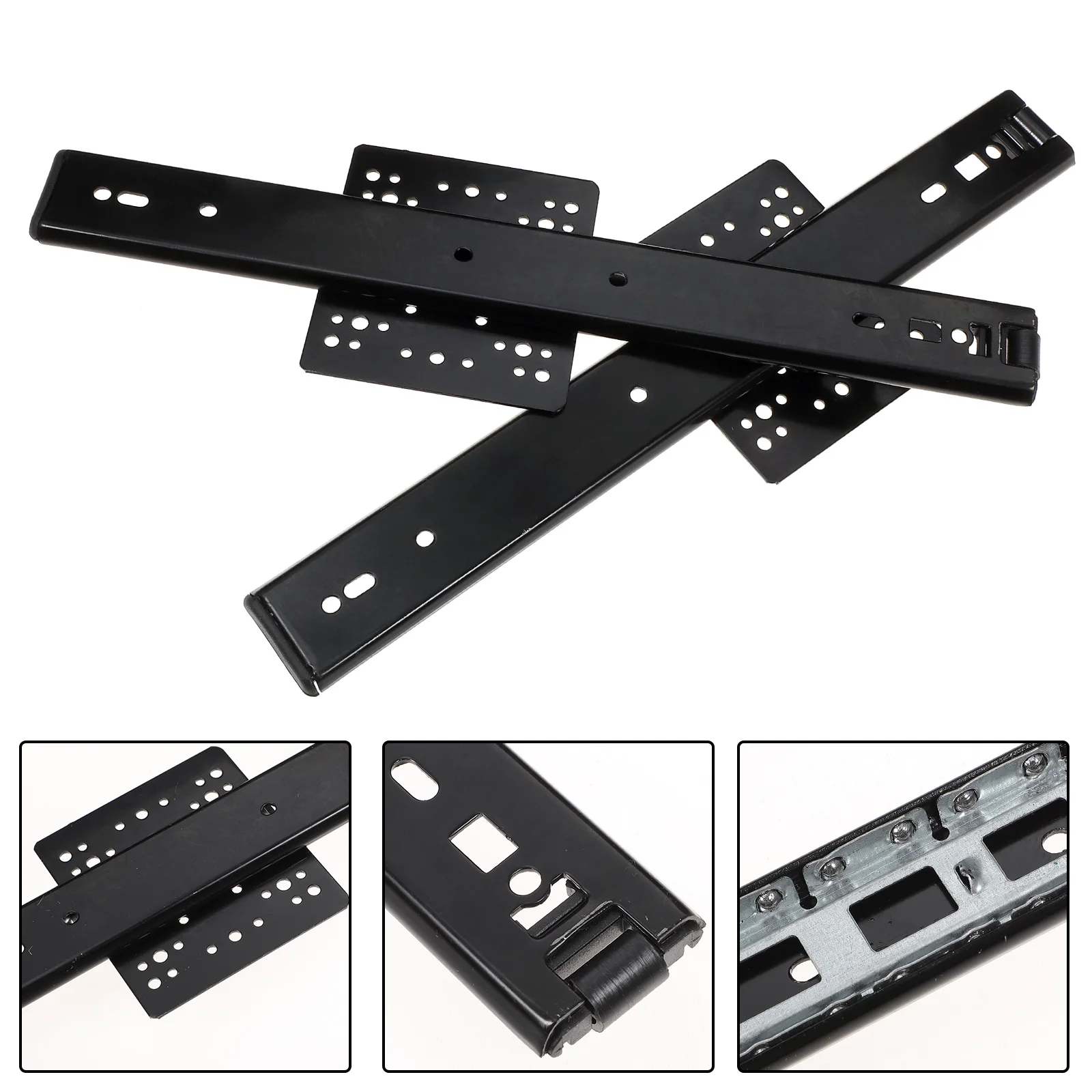 

2 шт. направляющие для шкафа, сверхмощные направляющие для выдвижных ящиков с шарикоподшипником, полное расширение, бесшумные гладкие мебельные направляющие для стены