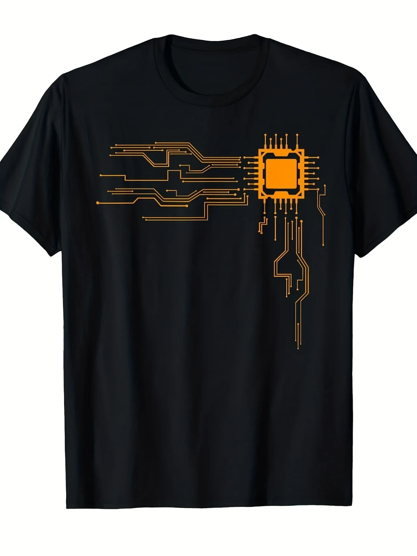 Mens Computer Circuit Board Graphic T-Shirt