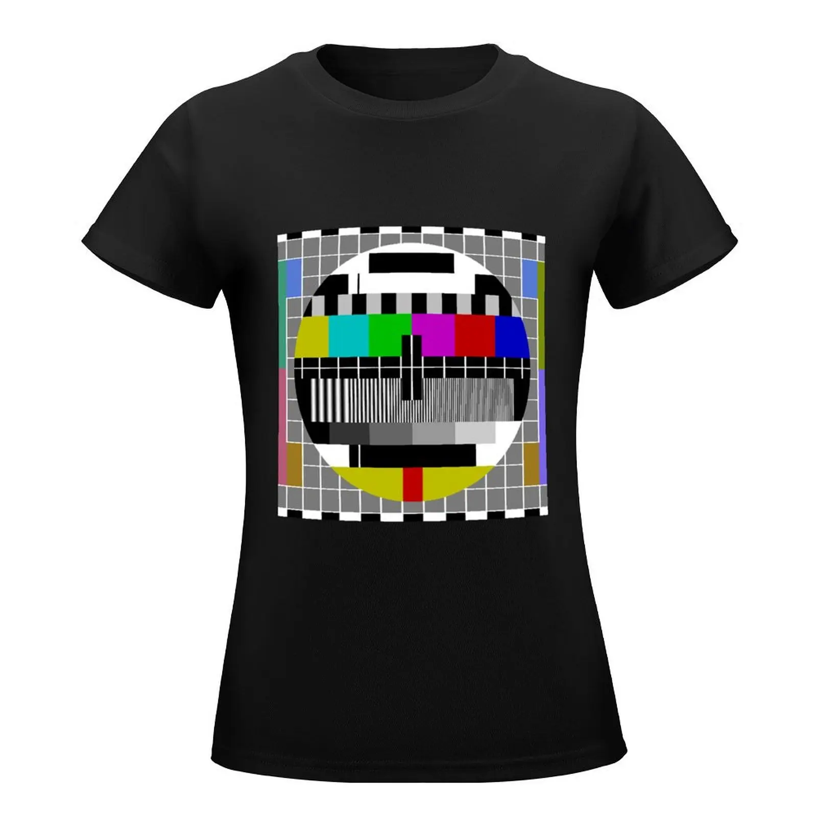 Test Pattern Logo T-Shirt hippie clothes aesthetic clothes Women's tops