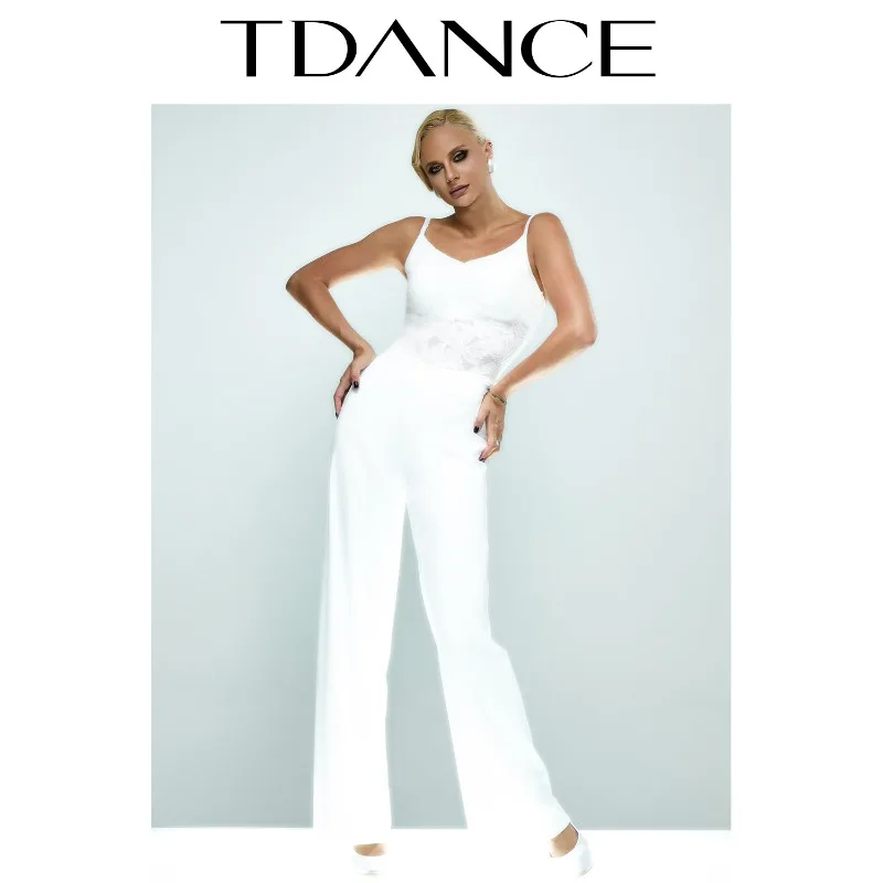 Tuta da pratica moderna latina femminile personalizzata con canotta plissettata con cuscino sul petto per le lezioni quotidiane JM-128