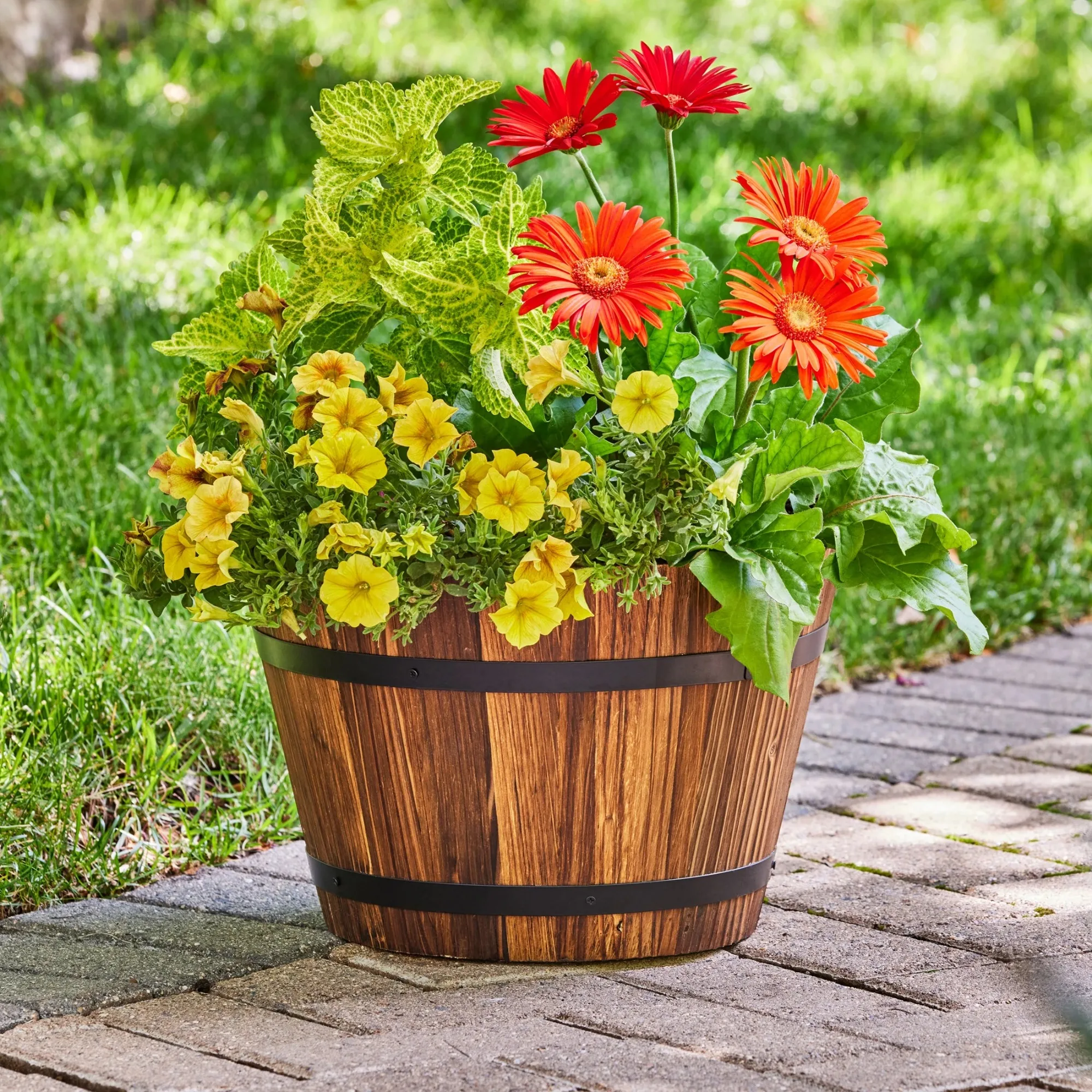 

Деревянное кашпо для виски, 26 дюймов, диаметр 26 x 15,8 дюйма В.