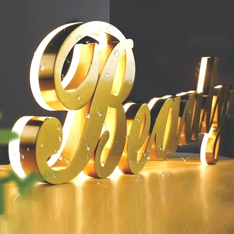 Custom Stainless Steel Metal Sign Waterproof & Durable Metal Logo Plaque for Business/Door/Wall Outdoor Indoor Decor Accessory