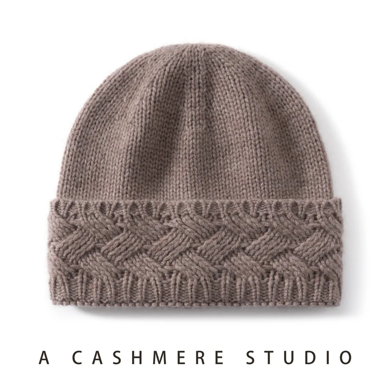 100% Cashmere New Beanie Winter For Women Men Crochet Hat Solid Color Unisex Autumn Knitted Beanies Caps Wild Accessories