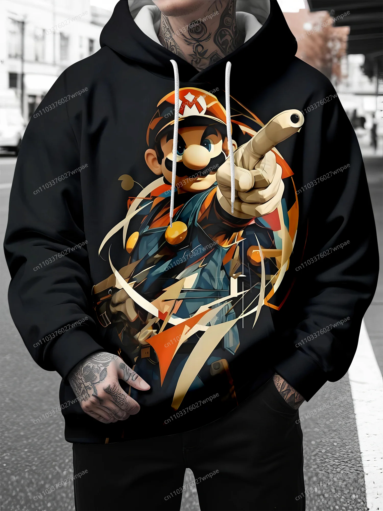 

Topsell Global-hot Super Mario 3D-print hoodie: chic comfy sport-casual classic, gift-ready unisex adults kids