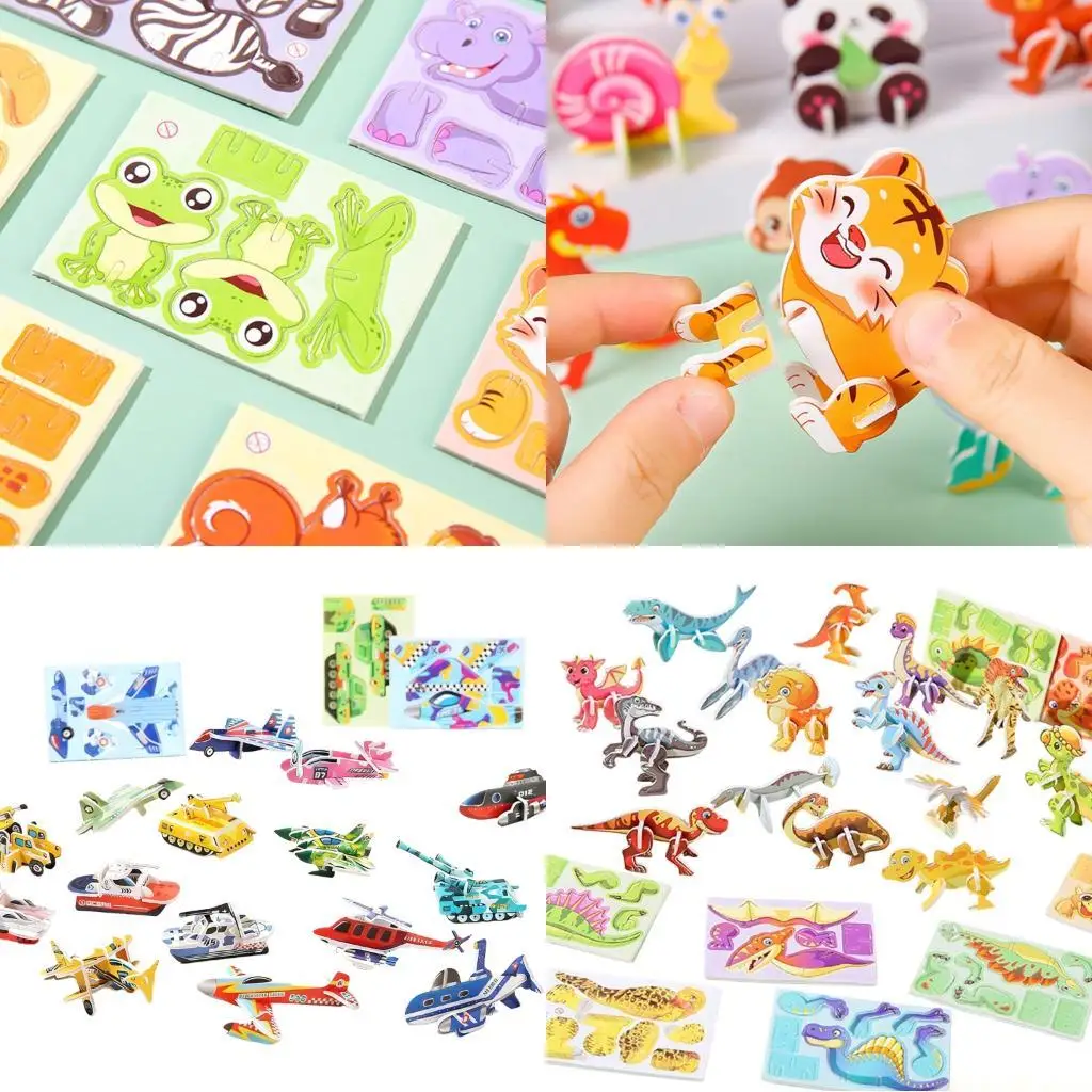 30Pcs Animal Themed Paper Puzzle Set For Preschoolers Children Early Learning