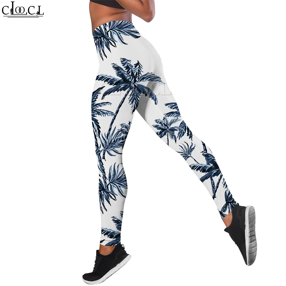 

CLOOCL Women Legging Coconut Tree Pattern 3D Printed Trousers for Female Workout Push Up Jogging Gym Sports Leggings