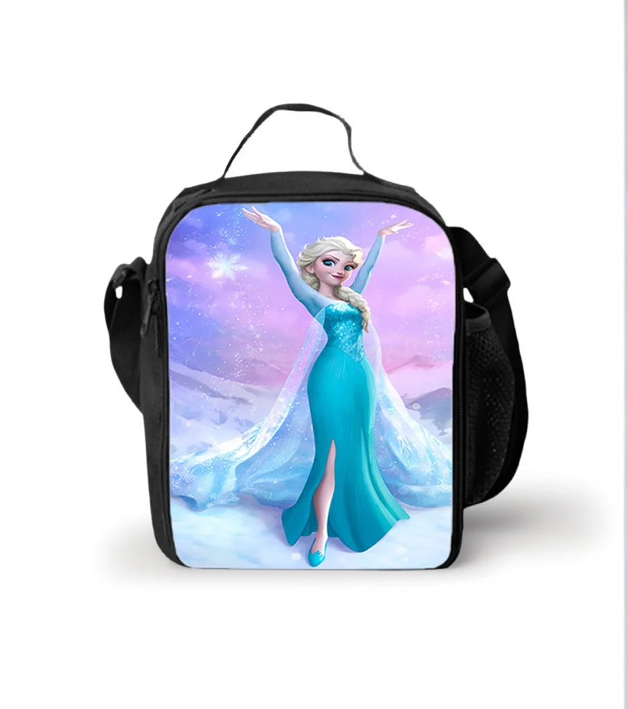Student Frozen Classic Lunch Tote,Children Insulated Lunch Box Cartoon Thermal Bag