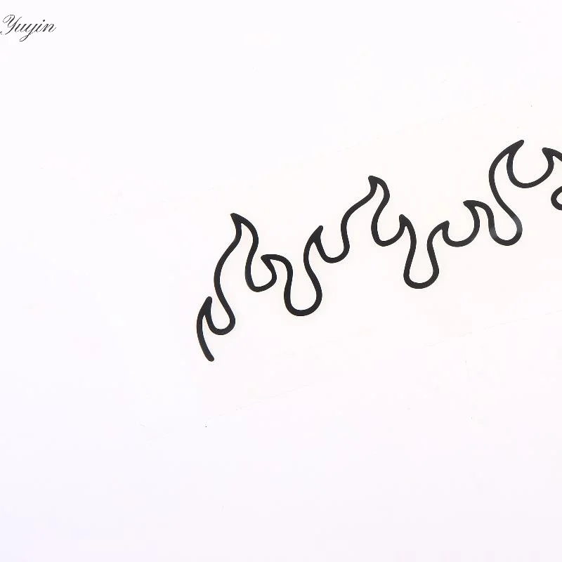 

[CR]1PCS Flame Decal Sticker For Car, Laptop, Dashboard, Mirror - Gift, Mirror Decoration | Vibrant Flame Design