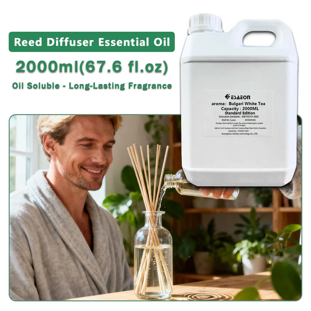 ESAEON Essential Oil - Vine Diffuser Replenishes Aromatic Oil, Aroma Reed Diffuser Oil, White Tea/Shangri-La 2000ML (67.6 fl.oz)