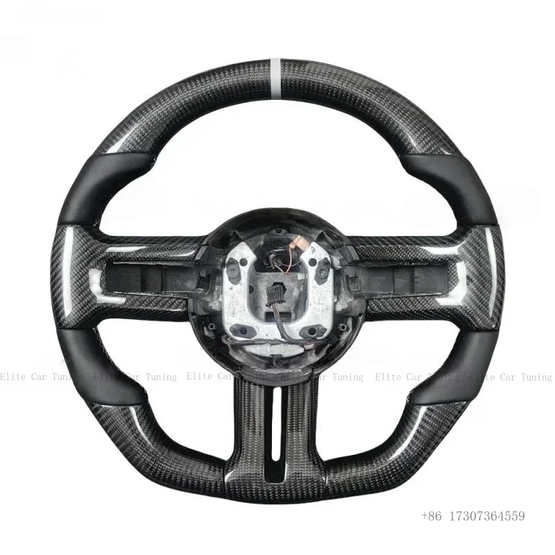 Real Carbon Fiber Steering Wheel for Ford Mustang 2018 2019 2020 2021 2022 2023 GT F1 Racing Wheel Forged Carbon Custom Style